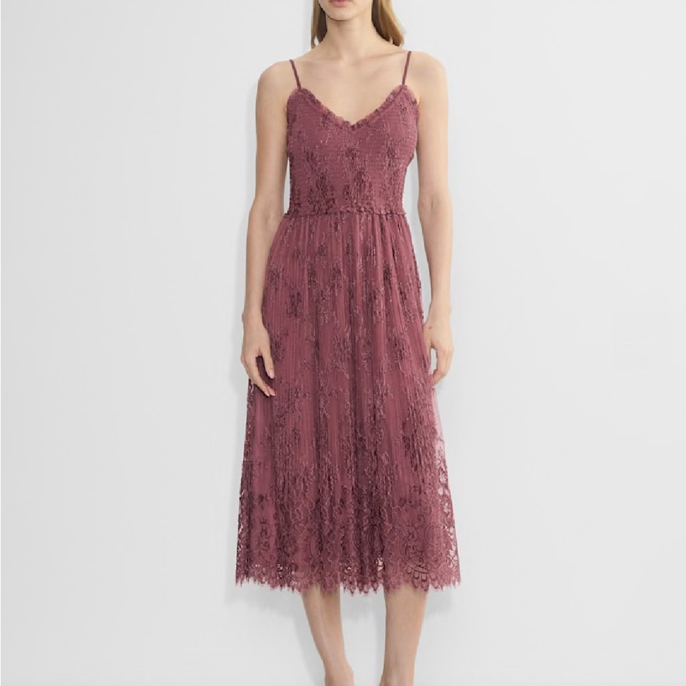 Aritzia Wilfred Tuberose Dress Opera Rose